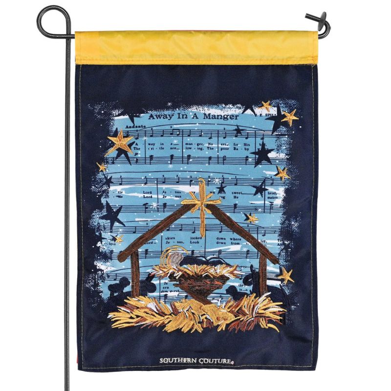 Away in A Manger Garden Flag